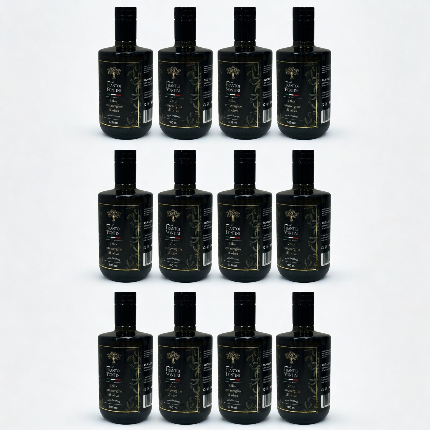 Olio Extra Vergine di Oliva 12 Bottiglie 500 ml – Frantoi Pontini