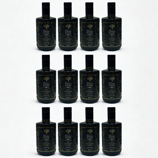 Olio Extra Vergine di Oliva 12 Bottiglie 500 ml – Frantoi Pontini