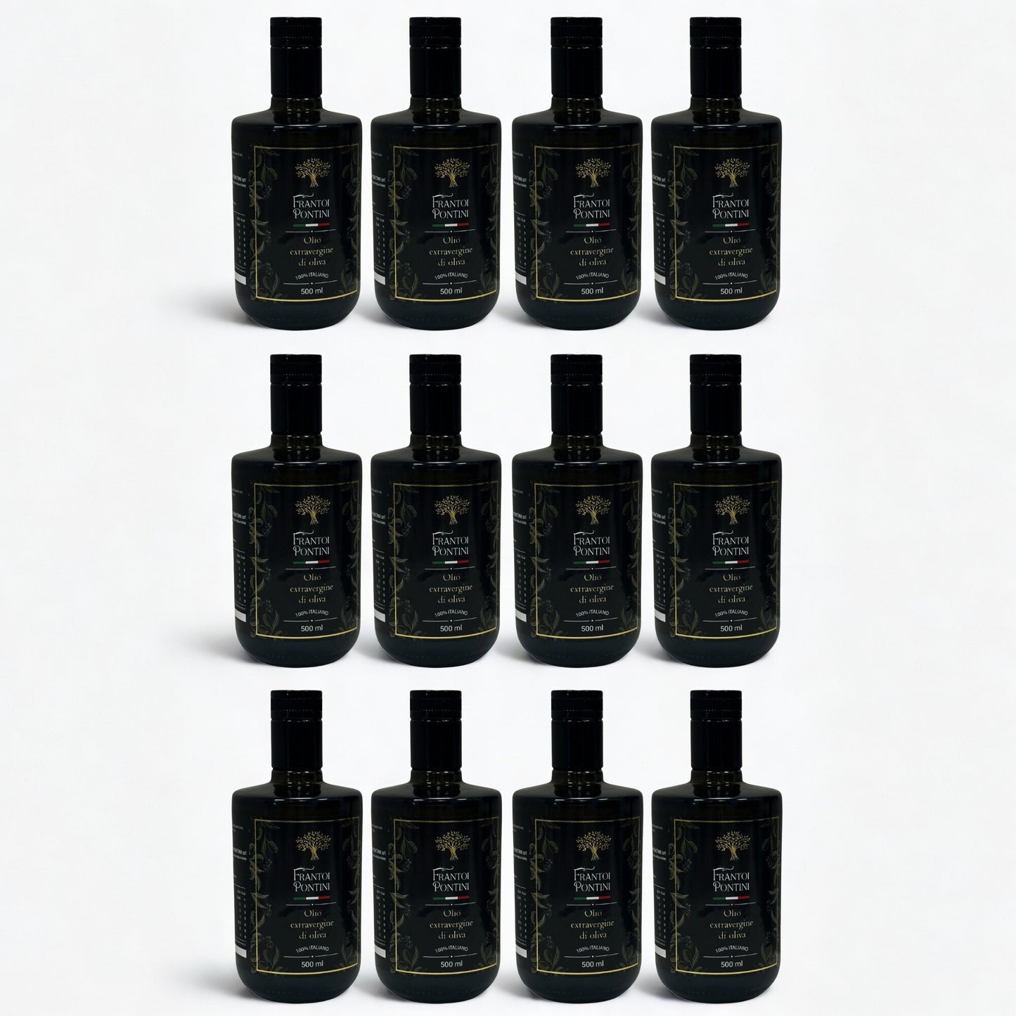 Olio Extra Vergine di Oliva 12 Bottiglie 500 ml – Frantoi Pontini