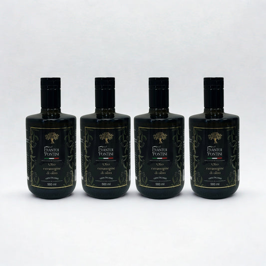 Olio Extra Vergine di Oliva 4 Bottiglie 500 ml – Frantoi Pontini