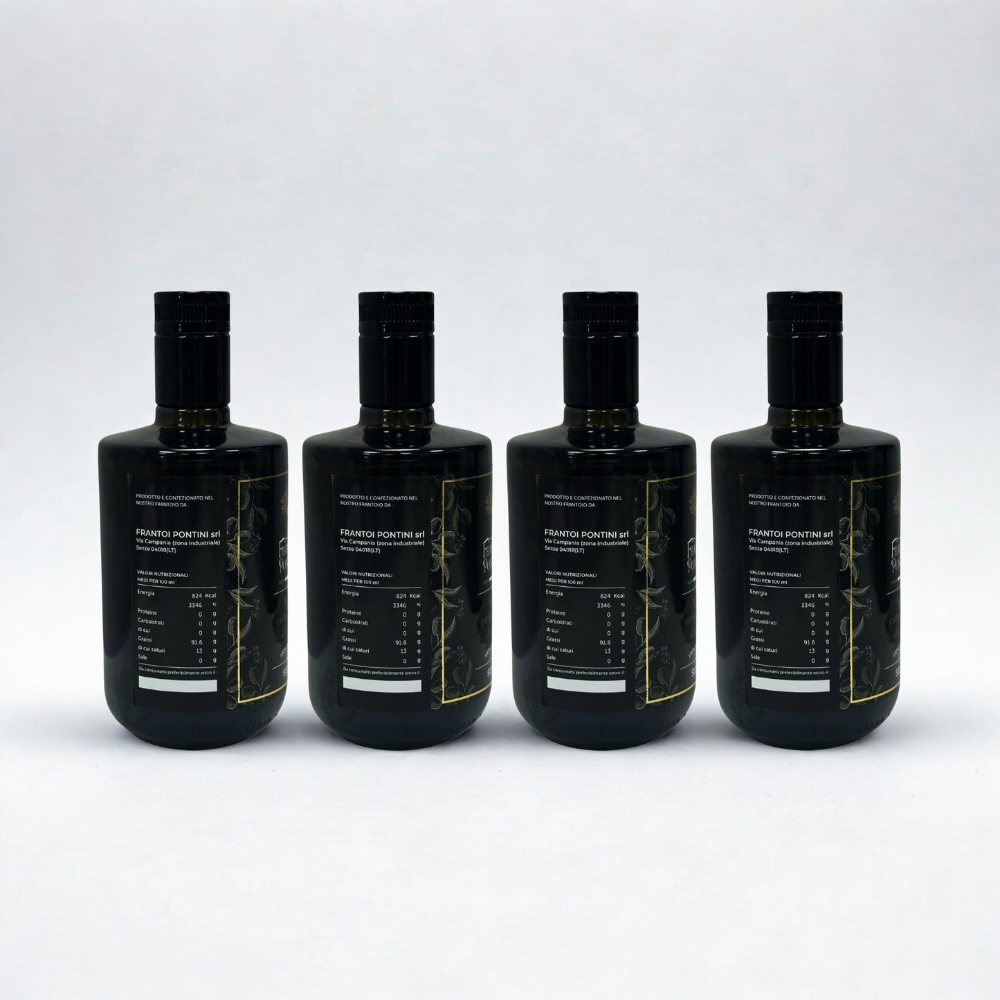 Olio Extra Vergine di Oliva 4 Bottiglie 500 ml – Frantoi Pontini